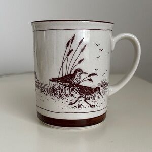 Vintage Sandpiper beach sand shore dunes Down East Crafts Coffee Mug Ceramic